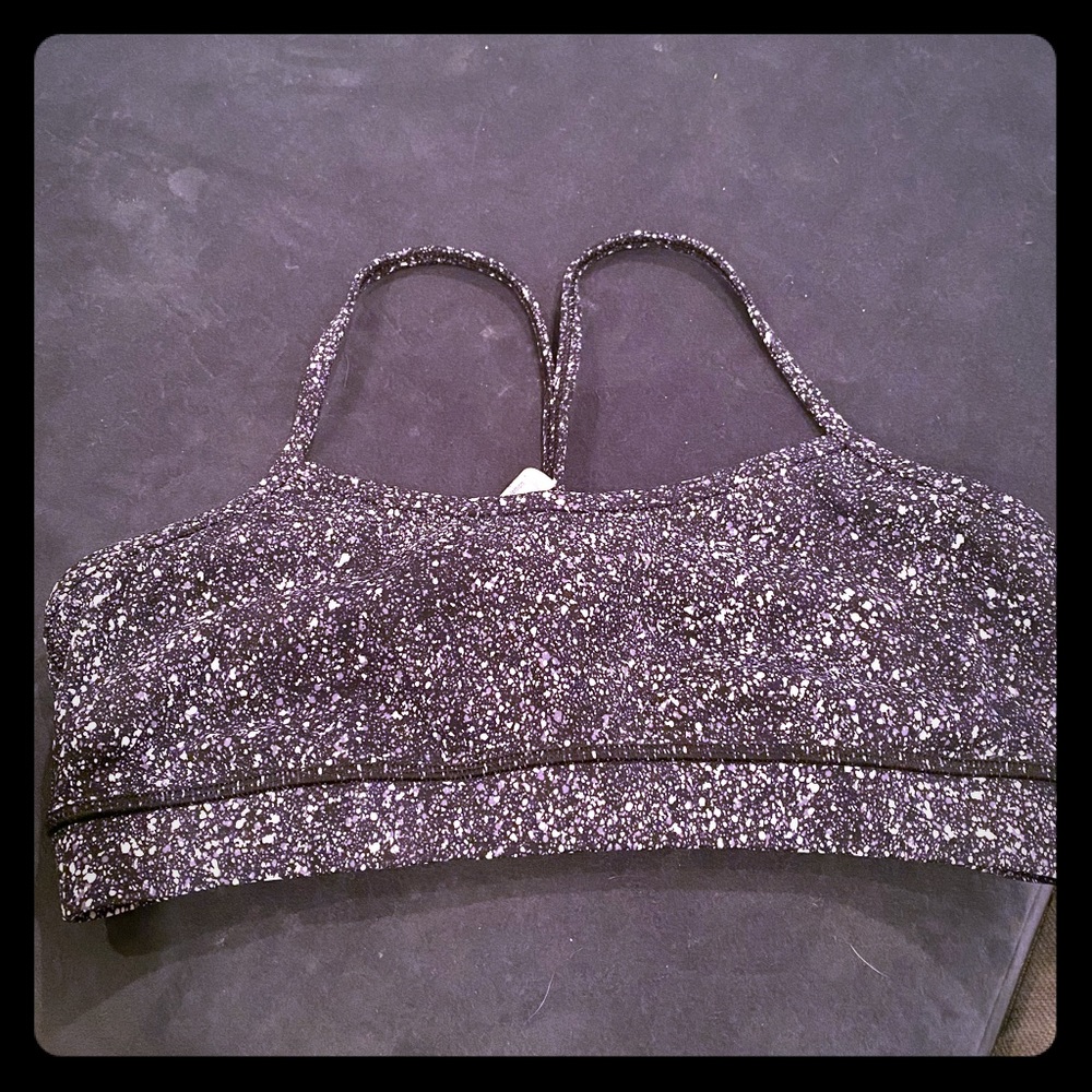 Lulu lemon black and white size 10 Sports Bra